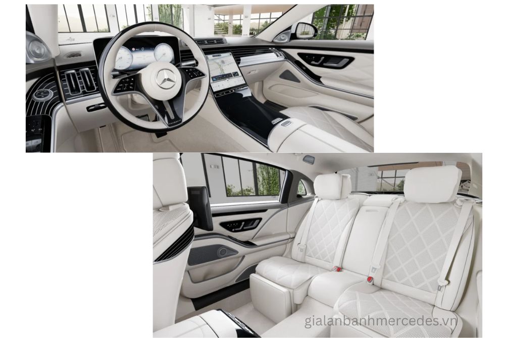 Nội thất Maybach S450 màu trắng