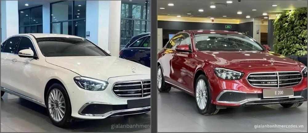 Mercedes E200 Trắng-Đỏ