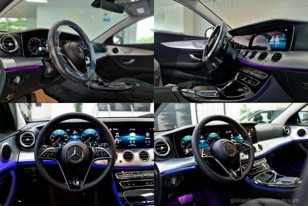 Mercedes-Benz E180 màu đen nội thất