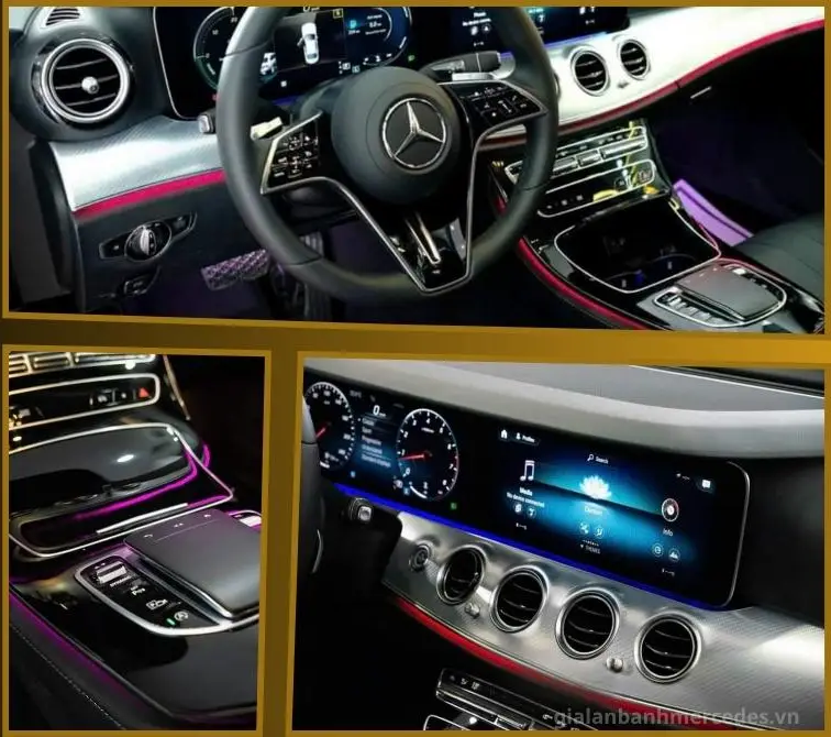 Mercedes-Benz E180 màu trắng nội thất