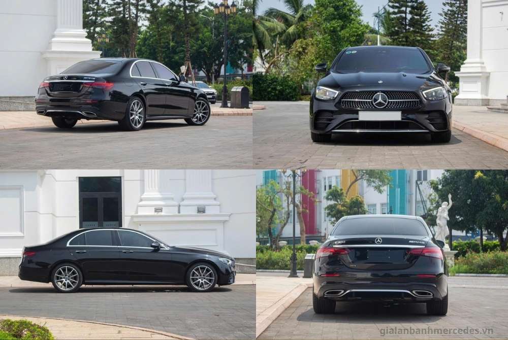 Mercedes-Benz E300 màu đen tổng quan