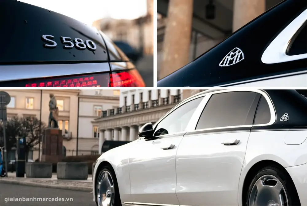Chi tiết thiết kế Maybach S-Class trắng đen