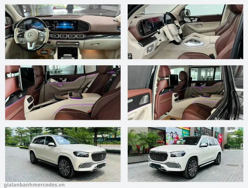 maybach gls 480 nội thất màu nâu