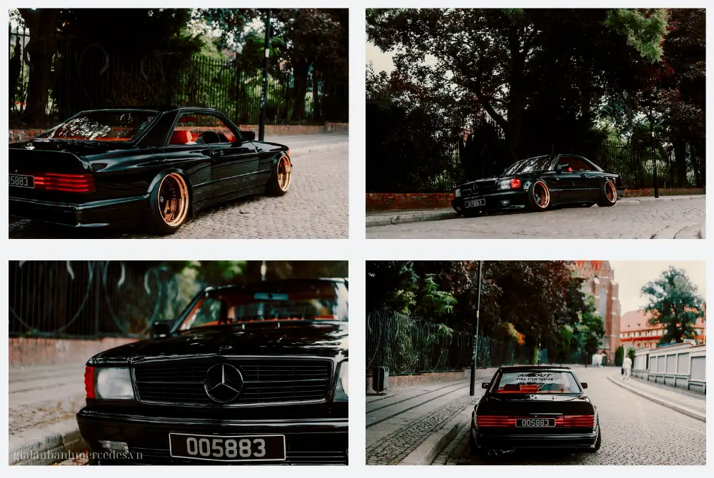 Mercedes-Benz 560 SEC màu đen sang trọng