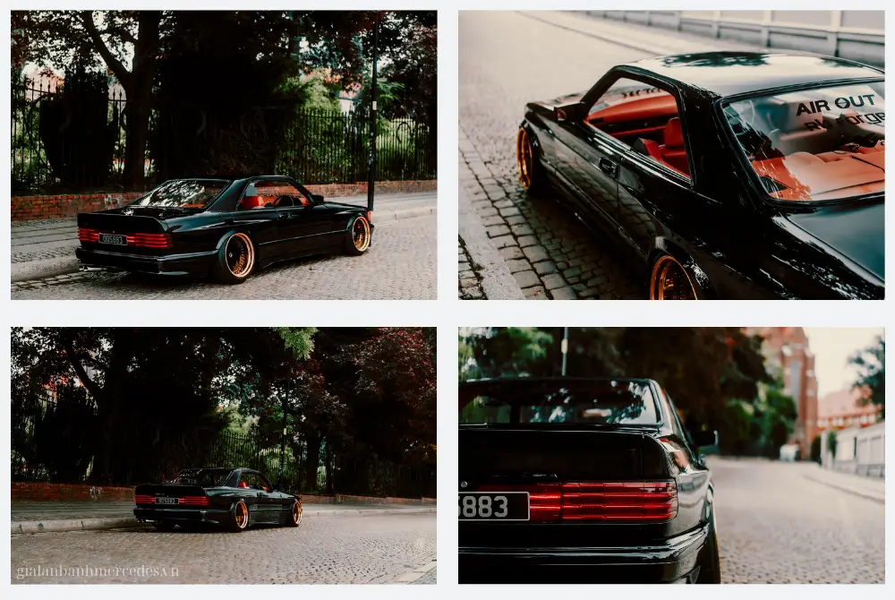 Mercedes-Benz C126 chạy trên đường phố châu Âu