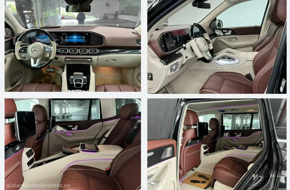 Khoang nội thất Maybach GLS 480 với tiện nghi cao cấp