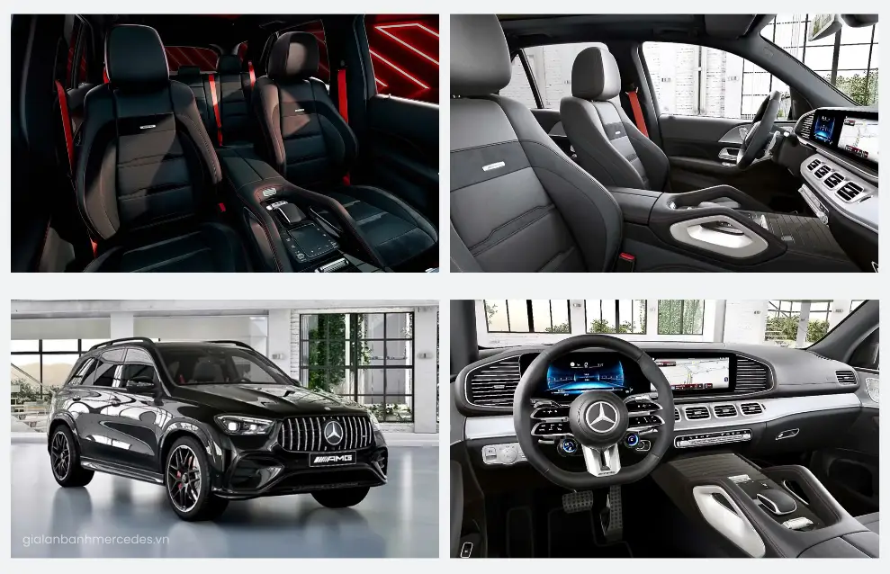 Nội thất Mercedes-AMG GLE 53 Edition R với dây đai đỏ
