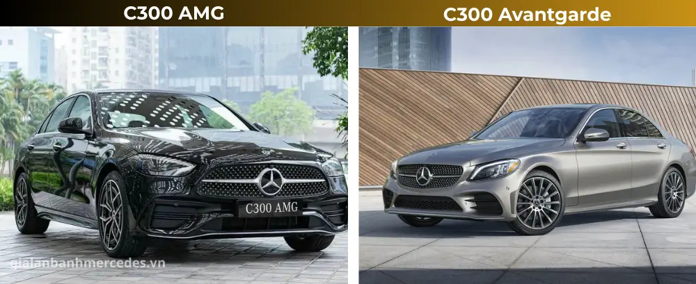 So sánh Mercedes C300 AMG và Avantgarde