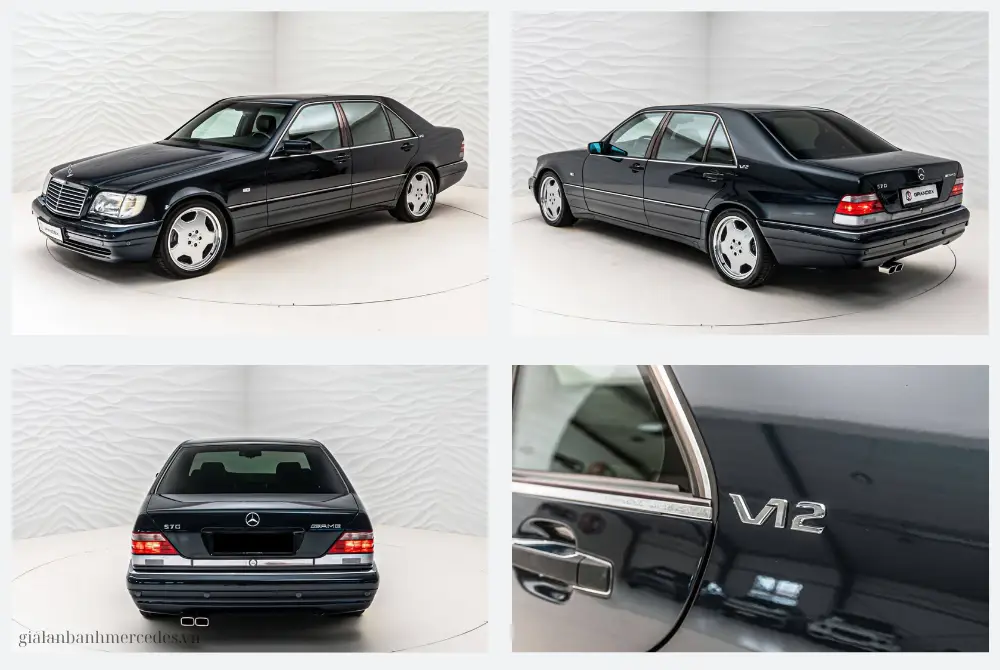 Xe Mercedes cổ hiếm S70 AMG V12 màu đen