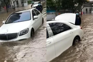 ôtô rụng ốp gầm khi lội nước